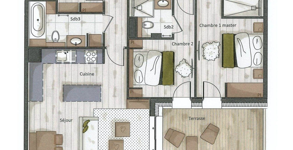 Appartement à louer à Courchevel Moriond
