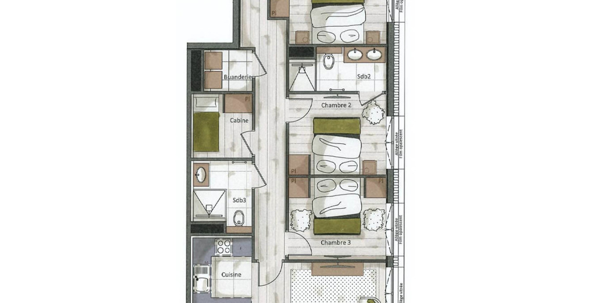 Flat to let in Courchevel Moriond (Courchevel 1650)