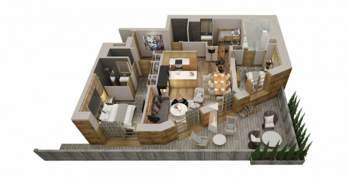 Appartement à louer à Courchevel 1850