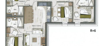 Appartement-penthouse à louer à Courchevel 1650