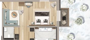 Suite, 58 m²/624 pieds carrés, vue montagne, king ou twin