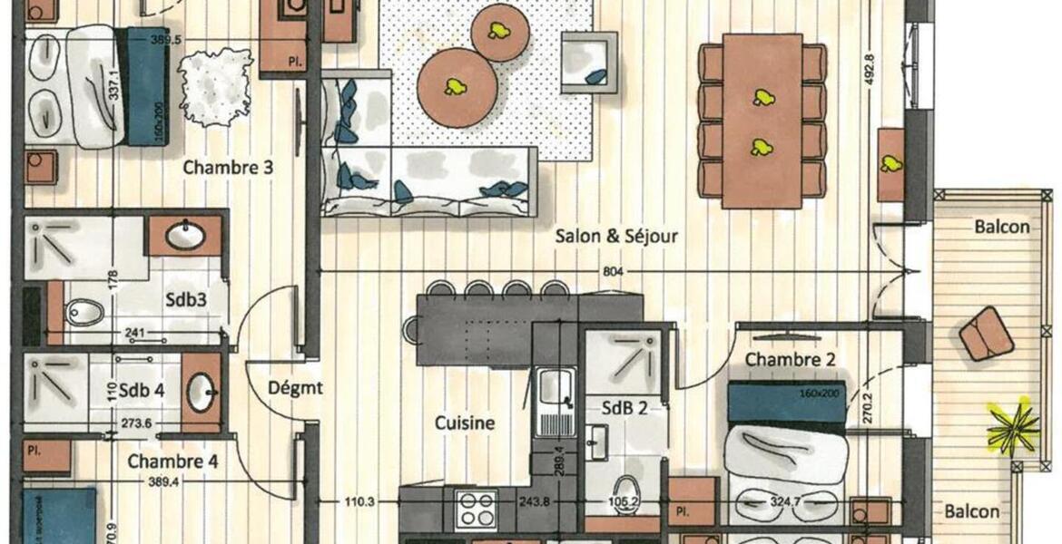 Apartamento en alquiler que se encuentra en el 5to piso