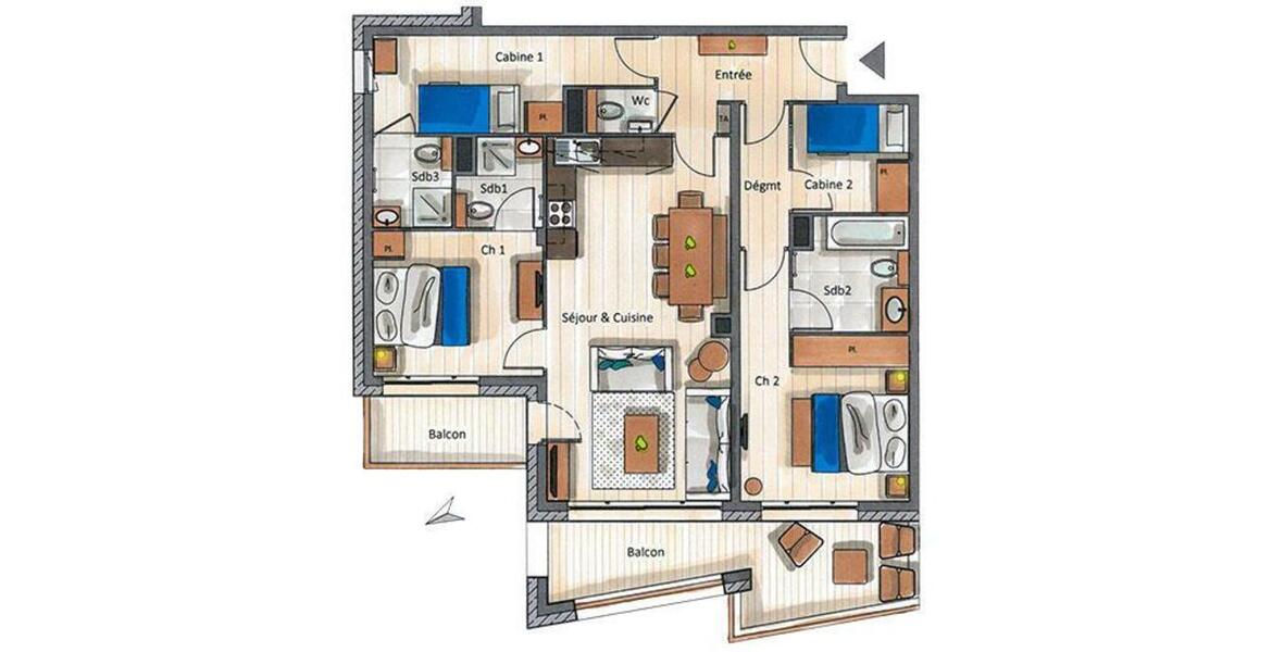 Apartamento en Courchevel 1650 Moriond Le C residence