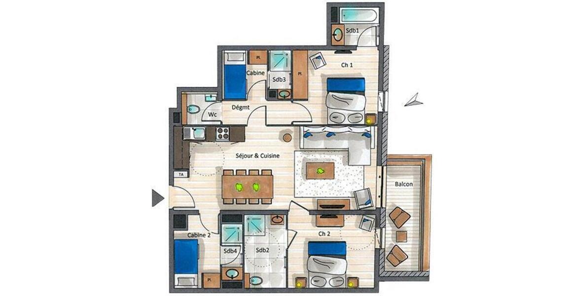 Apartment for rent in Courchevel 1650 