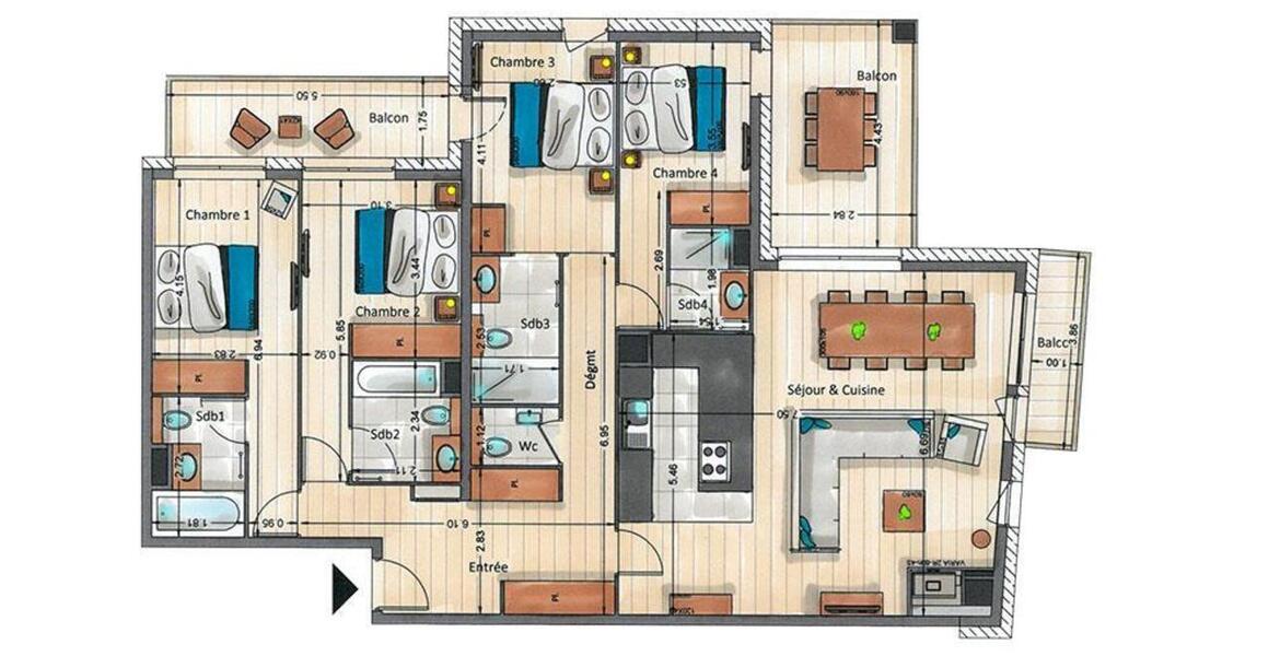 Appartement à louer à Courchevel 1650 Moriond