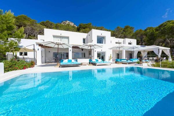 This Modern-style villa in Ibiza