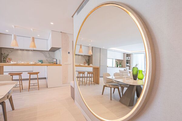 Un elegante apartamento de tres dormitorios en la planta baj