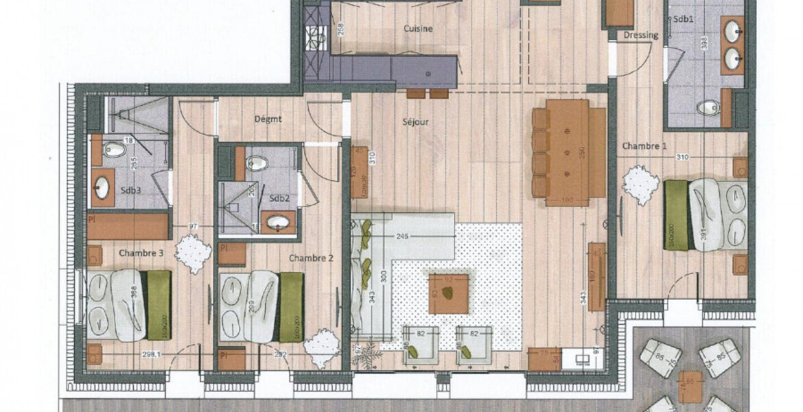 Apartamento en alquiler en Meribel 