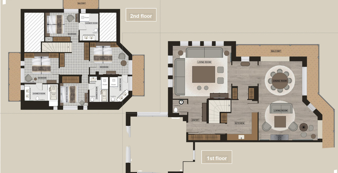 Appartement de luxe en location à Bellecote Courchevel 1850 