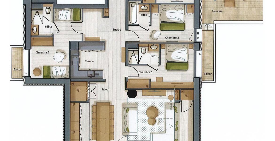 Apartamento en alquiler en Méribel