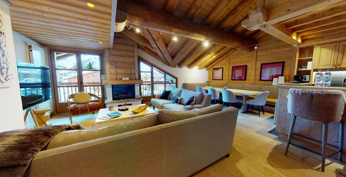 Лофт в Валь Д'Изере внутри резиденции Вся квартира  118 m² 