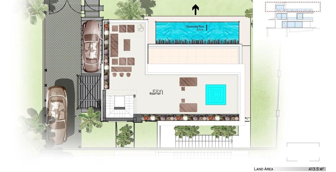 Villa moderna de 4 dormitorios en Río Verde con piscina