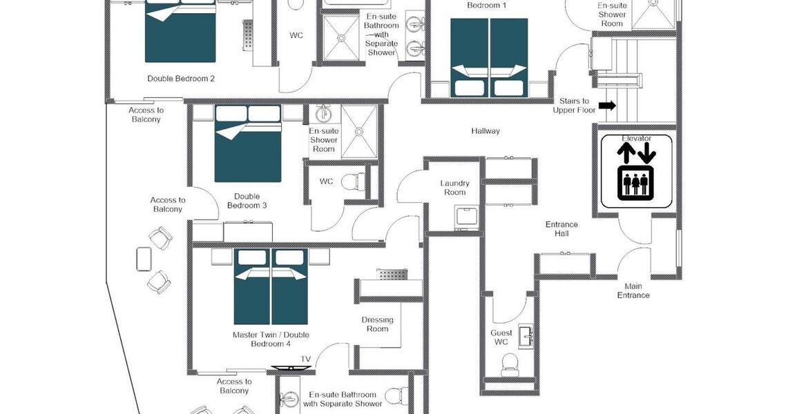 Penthouse for rent in Val d'isere