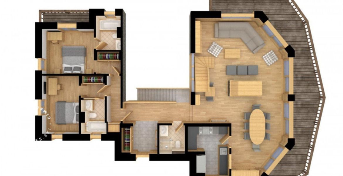 Chalet familiar en la zona de Pralong en Courchevel 1850