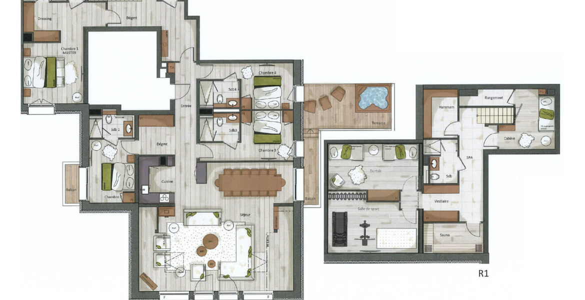 Двухуровневая квартира на аренду в Мерибеле