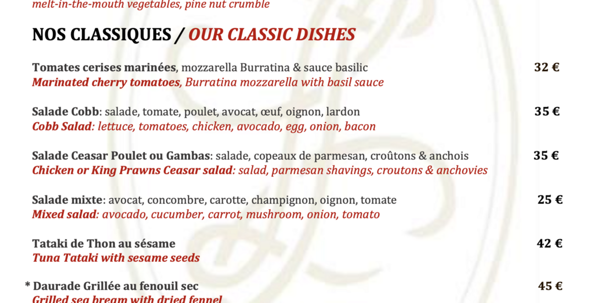 La Table du Lana Courchevel 1850