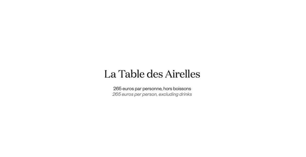Restaurant La Table des Airelles Courchevel